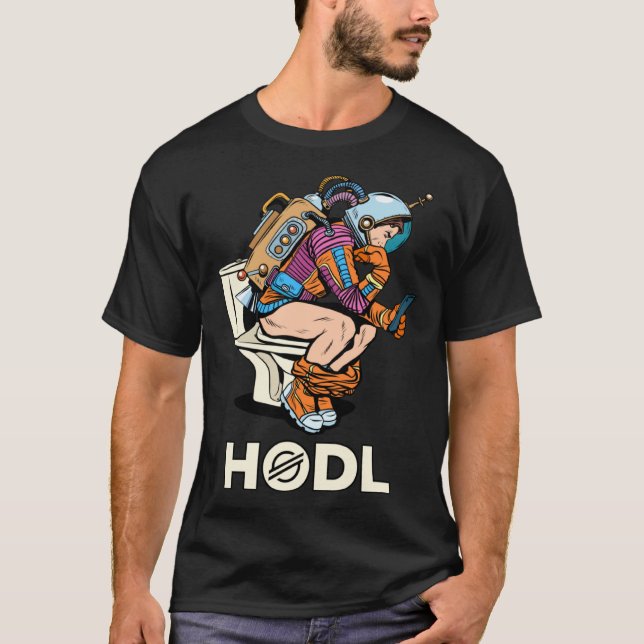T-shirt Cryptocurrency Talk Stellar Lumens HODL Space Man  (Devant)