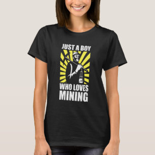 T-shirt Cryptomonnaie Gold Coal Miner Juste Un Garçon Qui