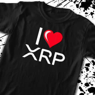T-shirt Cryptomonnaie I Love XRP Crypto Citer Coeur mignon