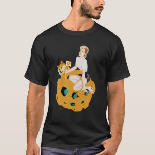 T-shirt Cryptomonnaie Pin-Up Girl Hodling Dogecoin Doge C