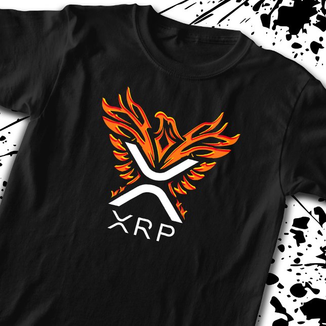 T-shirt Cryptomonnaie XRP Crypto Orange Rising Phoenix (Créateur téléchargé)