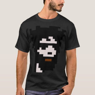 T-shirt CryptoPunk 15 Homme avec barbe et lunettes de sole