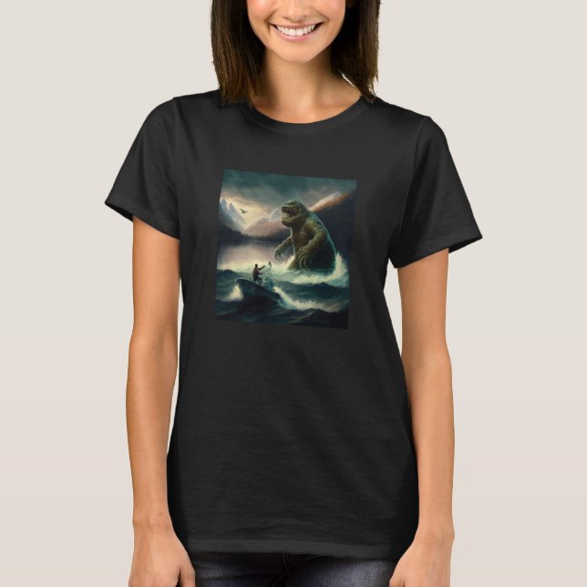 T-shirt Cryptozoologists Cryptid Lake Creature Rising from (Devant)