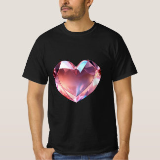 T-shirt Crystal Heartbeat: Glass Heart Apparel Design
