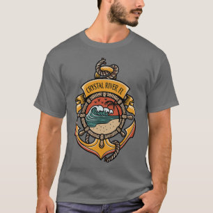 T-shirt Crystal River Florida West Coast Beaches Bateau F