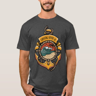 T-shirt Crystal River Florida West Coast Beaches Bateau F