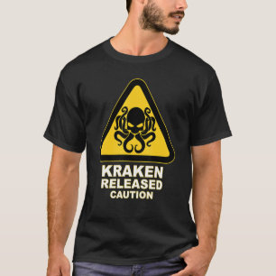 T-shirt Cthulhu Attention Kraken Avertissement Publié