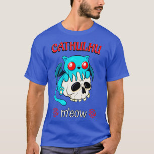 T-shirt Cthulhu Chat Drôle Horreur Kawaii Cathulhu MEow