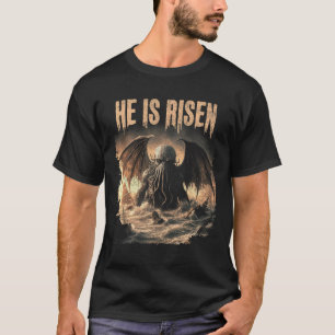 T-shirt Cthulhu, il est ressuscité, horreur de Pâques vint