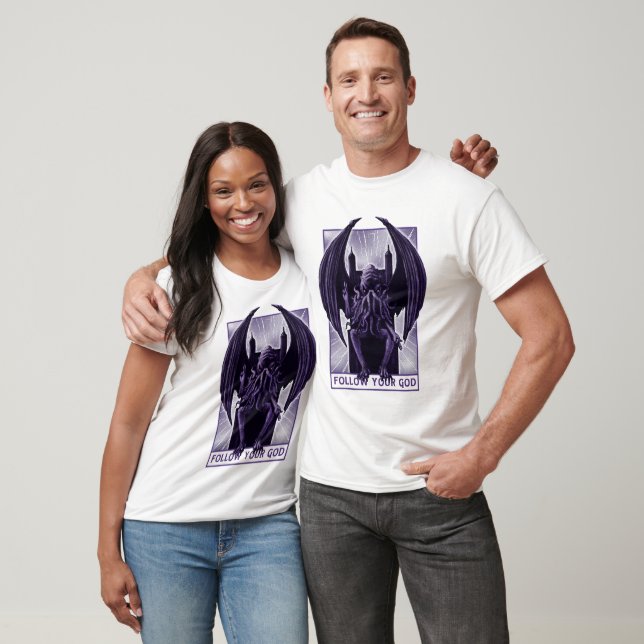 T-shirt Cthulhu Suivez Votre Dieu (Unisexe)
