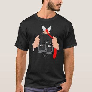 T-shirt Ctrl Alt Del I Informaticien Pirate Code Piratage
