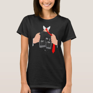 T-shirt Ctrl Alt Del I Ordinateur Pirate Code Piratage Il 