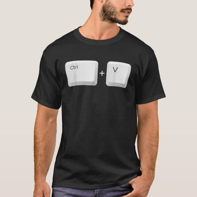 T-shirt Ctrl Ctrl V Costume d'Halloween Couples Famille Ma (Devant)