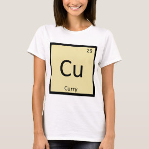 T-shirt Cu - Chimie du curry, symbole du tableau périodiqu