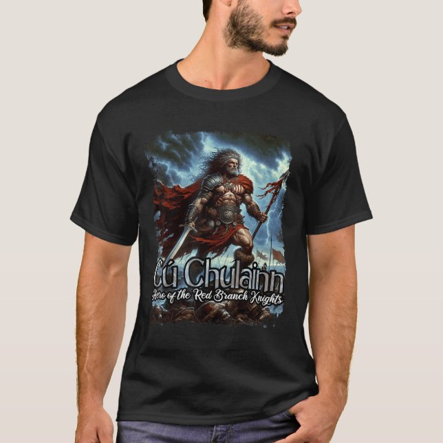 T-shirt Cu Chulainn Celtic Irish Mythologie Guerre Dieu (Devant)