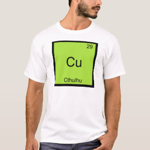 T-shirt Cu - Cthulhu Funny Chimie Élément Symbole Tee Te