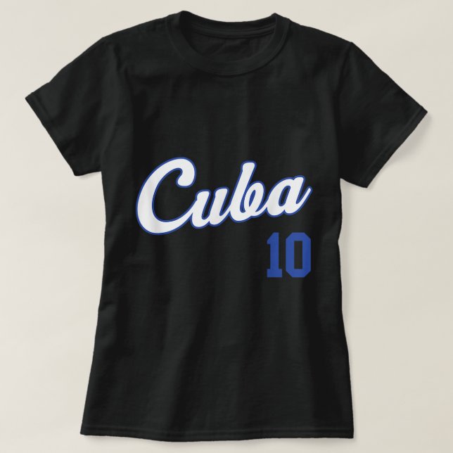 T-shirt Cuba Baseball Remera Beisbol Cubain Jersey 10 (Design devant)