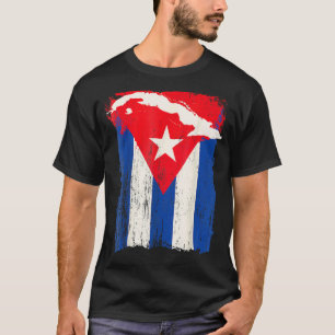 T-shirt Cuba Drapeau Appui Cuba Carte du pays Cuba Graphiq