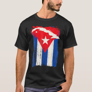 T-shirt Cuba Drapeau Appui Cuba Carte du pays Cuba Graphiq