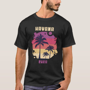 T-shirt Cuba Palmier Surf Havana Ocean Vacation
