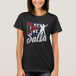 T-shirt Cuba Peace Love Cuba Femmes Cubanita Cuba Drapeau