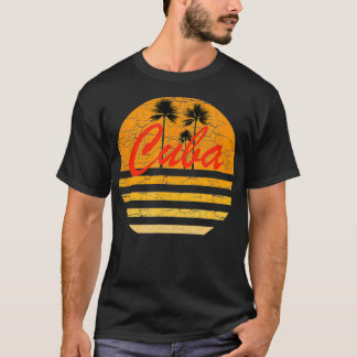 T-shirt Cuba Vintage Retro les années 70 Surf Throwback