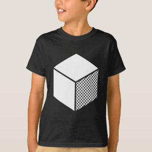 T-shirt Cube - Blanc sur foncé