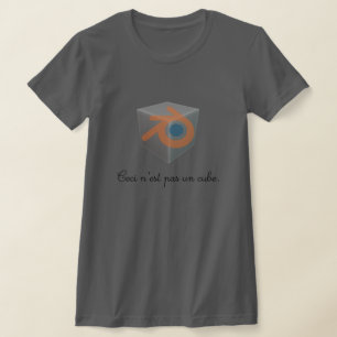 T-shirt Cube bleu 3D