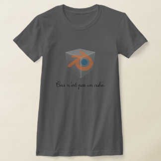 T-shirt Cube bleu 3D