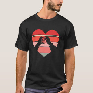 T-shirt Cube Cœur Rétro de Speedcubing pour Saint-Valentin