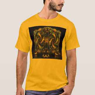 T-shirt Cube de Newton Fractale Verte et Jaune