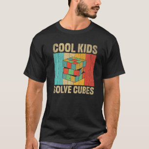 T-shirt Cube de puzzle compétitif Cool enfants résoudre cu