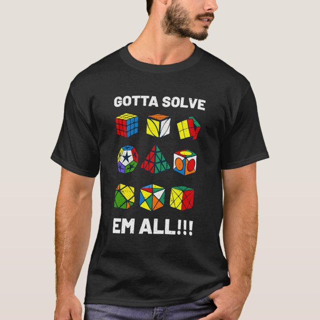 T-shirt Cube De Puzzle Compétitif Doit Résoudre Em Toute V (Devant)