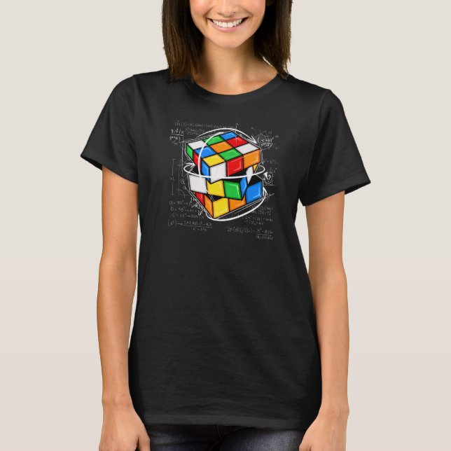 T-shirt Cube de puzzle Cuber Speed Cube math (Devant)