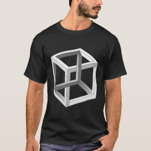 T-shirt Cube Impossible Iratique Cube Illusion Optique