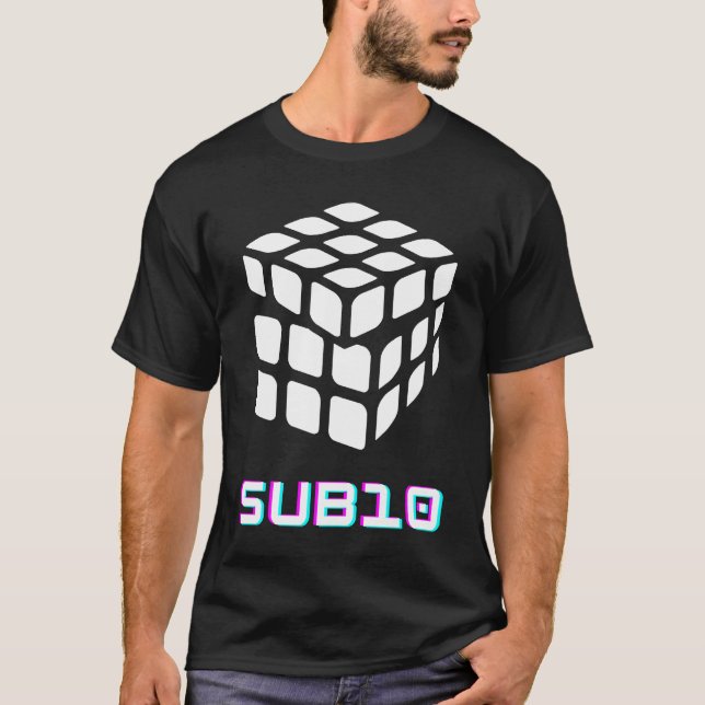 T-shirt Cube Puzzle Solve Time SUB10 (Devant)