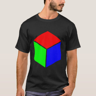 T-shirt Cube - Rouge, Vert et Bleu