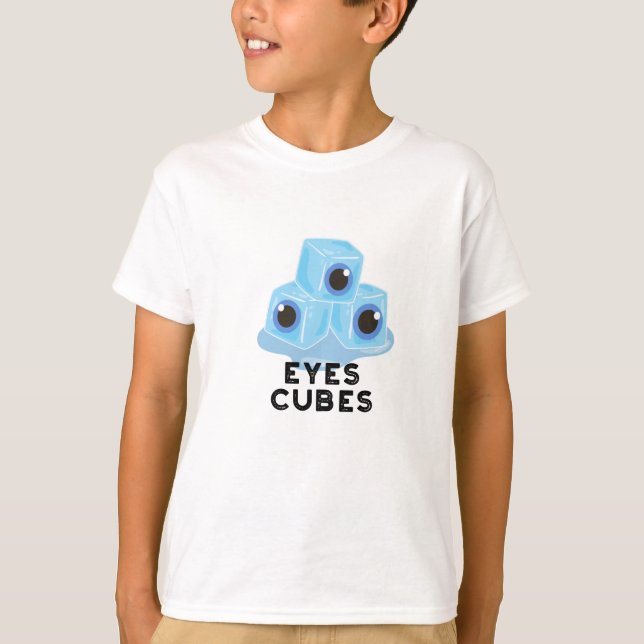 T-shirt Cubes d'yeux amusant jeu de glace (Devant)