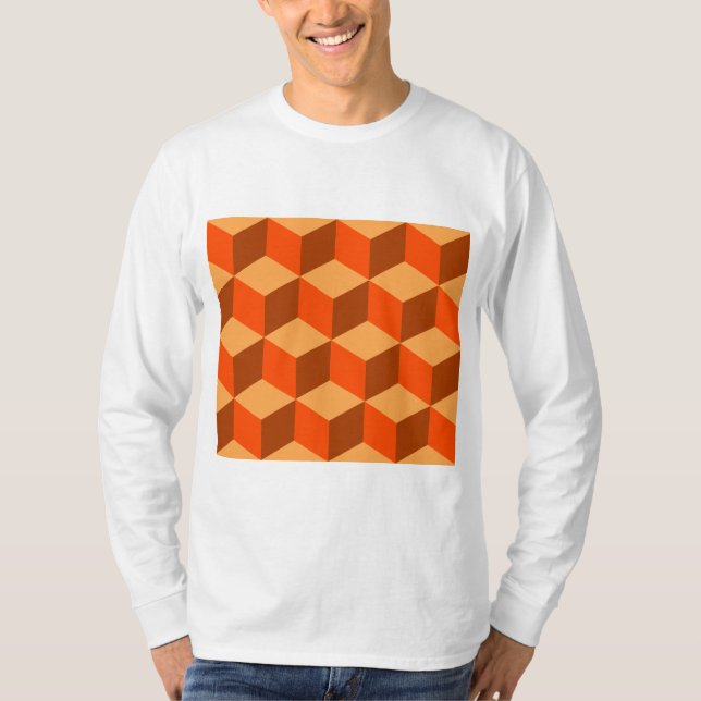 T-shirt Cubes orange (Devant)