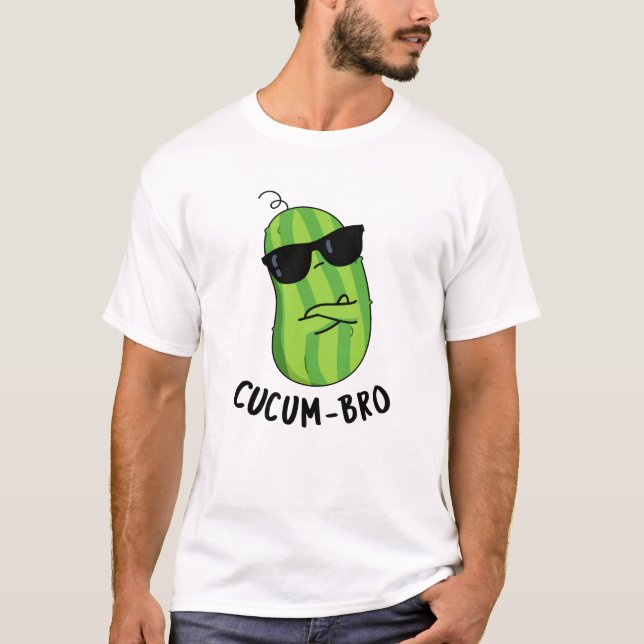 T-shirt Cucum-bro Funny Veggie Cucumber Pun (Devant)