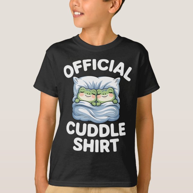 T-shirt Cuddle Shirt Funny Cute Frogs Cozy  (Devant)