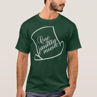 T-shirt Cue Musique Jaunty Gentleman Jack Top Hat White 