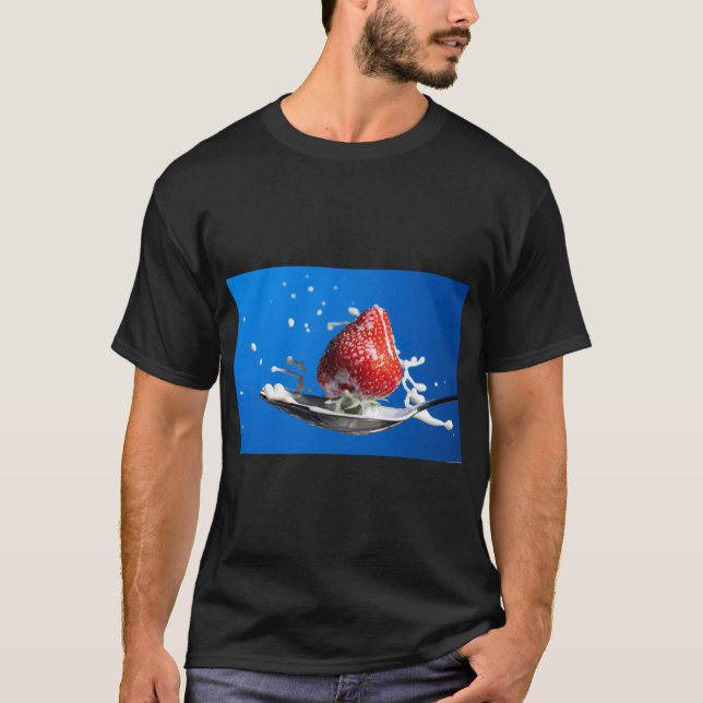 T-shirt Cuillère de lait de fraise Tee (Devant)