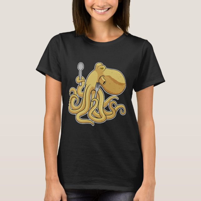T-shirt Cuillère de poulpe Fourche (Devant)