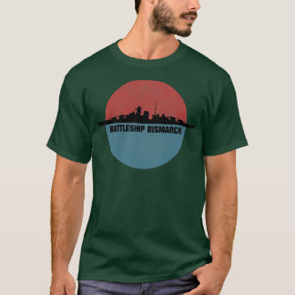 T-shirt Cuirassé allemand Bismarck Navire de la Seconde Gu