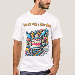 T-shirt Cuire au monde un meilleur endroit : Cake Designer