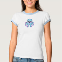 Cuire Sugar Skull Zombie Octopus - Bleu