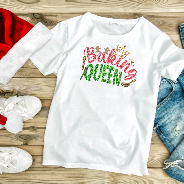 T-shirt Cuisine à Parties scintillant verte Reine Boucles  (Créateur téléchargé)