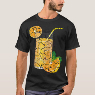 T-shirt Cuisine Alimentation Foodie Jus D'Orange Distressé