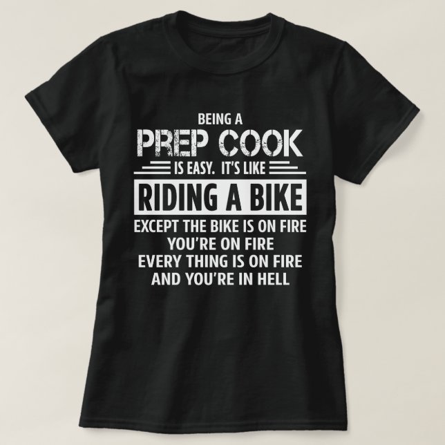 T-shirt Cuisine de préparation (Design devant)